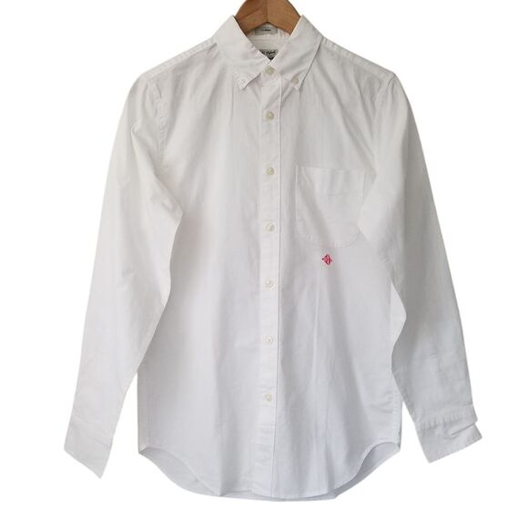 J. Crew Bowery Wrinkle-Free Dress Shirt "CHW" Monogram Mens L‎ White NWT BG663 - Picture 1 of 7